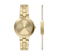 Armani Exchange Round Gold Watch with Gold Bracelet AX7177SET