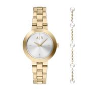 Armani Exchange Watch for Women, Quarz Zweizeiger Uhrwerk und 36mm Gehäusegröße mit Edelstahl- oder Lederarmband