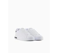 Armani Exchange Saffiano Logo Schuhe weiß schwarz - 43