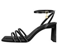 Armani Exchange Woman's Dalia, Triple band, Ankle strap,Heeled Sandal Black,38