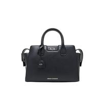 Armani Exchange, Women's Amelie, gold details, logo charm, Tote bag, Black, One size