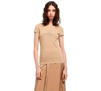 Armani Exchange Women's Arte Sella, Embroidered and Printed Logo,Slim Fit,Brown,XL