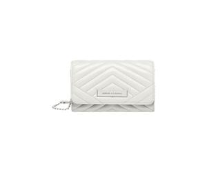 Armani Exchange Women's Chain,EmbossedAllOverLogo, White, One Size