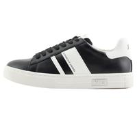 Armani Exchange Women's Cup Sole Mina, Back tab with Logo and Metal Logo Detail on Side, Black+ Off White, 36
