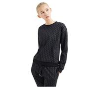 Armani Exchange Women's,Essential, All Over Logo,Sweatshirt, Black,XL