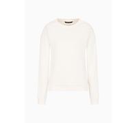 Armani Exchange Women's,Essential, All Over Logo,Sweatshirt, White,L