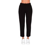 Armani Exchange Women's Essential Embroidered Logo Signature Knitwear Details Pants Black XL, Schwarz, 46