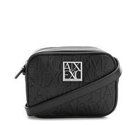 Armani Exchange Women's Essential, Liz, ovrall Lettering, Metal Square Logo Camera case, Black