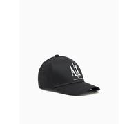 Armani Exchange Women's Icon, Tone on Tone Embroidered Logo Baseball Cap, Black, TU