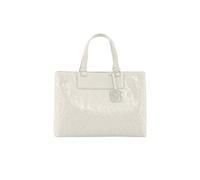 Armani Exchange Women's Liz, essential, logo squared charm, SHOPPING BAG, Off White, One size