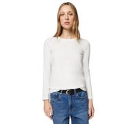 Armani Exchange Women's Long Sleeve Side Tone on Tone Logo T-Shirt, White, L