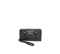 Armani Exchange Women's Polly Classic Metal Logo Wrist Band Travel Accessory- Travel Wallet,Black,One Size
