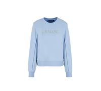 Armani Exchange Women's Rhinestone Logo Crewneck Pullover Sweatshirt, Blue River, 38
