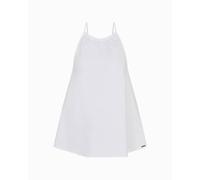 Armani Exchange Women's Seven Magic Mountains, Sustainable, Metal Logo Plate,Regular Fit,White,L