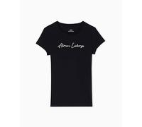 Armani Exchange Women's Short Sleeve Big Signed Logo T-Shirt, Black, XL