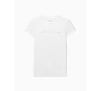 Armani Exchange Damen Strass T-Shirt Weiß Herbst Winter - Größe: S