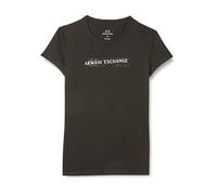 Armani Exchange Women's Short Sleeve Front Bold Logo Lettering Slim fit, T-Shirt, Black, M