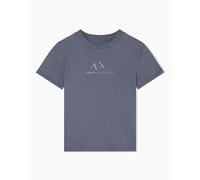 Armani Exchange Women's Short Sleeve Front Logo Print Regular Boxy fit, T-Shirt, Grey, S