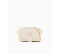 Armani Exchange Women's Susy, Essential, sustaible, soft, chain shoulder strap, MESSENGER BAG, Off White, One size