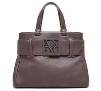 Armani Exchange Women's Susy, Essential, sustainable, Soft, Metal Logo, SHOPPING BAG, Brown, One size