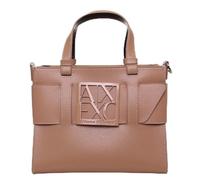 Armani Exchange, Women's Susy soft, sustainable, tone on tone logo, Shopping bag, Beige, One size
