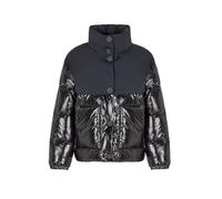 Armani Exchange Women's The Notorius Frank, Crinkle Nylon Insert Blouson Jacket, Black, L