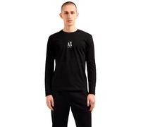 Armani Exchange Longsleeve Herren 1er Pack Rundhals Logo Baumwolle Schwarz M