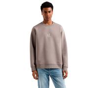 Armani Exchange Herren Sweatshirt AX – Pullover, Rundhals, Logo, Baumwoll-Mix – Beige 2XL