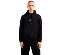 Armani Exchange Herren-Kapuzenpullover XM000369_AF10818, gesticktes Logo, Baumwoll-Mix, Schwarz XXL