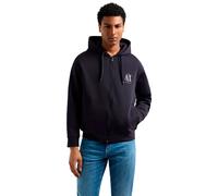 Armani Exchange Herren Sweatjacke Hoodie Full-Zip mit Kapuze, Baumwoll-Mix, Dunkelblau M