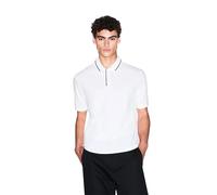 Poloshirt ARMANI EXCHANGE "Poloshirt POLO SHIRT 1er Pack", Herren, Gr. S, weiß, Obermaterial: 95% Baumwolle CO. 5% Elasthan EL., Shirts (46689052-S) weiß
