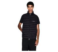 AX ARMANI EXCHANGE Herren Daunenweste - ärmellose Steppjacke, Zipper, uni Schwarz L