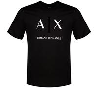 ARMANI EXCHANGE T-Shirt Herren Slim Fit Kurzarm Rundhals Baumwolle schwarz, S