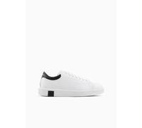 Ledersneaker mit Label-Details 43 men Weiss