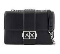 Armani Exchange Schultertasche Jodie M – Lederimitat, Kettenriemen, schwarz, Damen, Einheitsgröße
