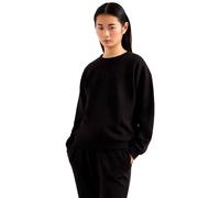 AX ARMANI EXCHANGE Damen Sweatshirt - Rundhals, Logo-Stickerei, Material-Mix Schwarz XL