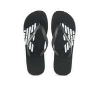 Emporio Armani Unisex Bold Eagle Logo Flops Flip-Flop, Black+White, 40