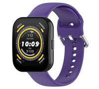 Armbänder Kompatibel mit Amazfit Bip 5 Armband, Ersatz Armband aus Silikon Sportarmband für Amazfit Bip 5 Uhrenarmband für Damen Männer (Purple, One Size)