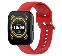 Armbänder Kompatibel mit Amazfit Bip 5 Armband, Ersatz Armband aus Silikon Sportarmband für Amazfit Bip 5 Uhrenarmband für Damen Männer (Red, One Size)
