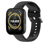Armbänder Kompatibel mit Amazfit Bip 5 Armband, Ersatz Armband aus Silikon Sportarmband für Amazfit Bip 5 Uhrenarmband für Damen Männer (Black, One Size)