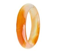 Armbänder, oranger Jade-Armreif für Damen, Achat-Chalcedon-Armreifen, Schmuckschatulle