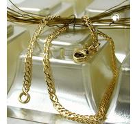 Armband 2,2mm Doppelpanzer 14Kt GOLD 19cm