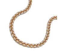 Armband 2,4mm Zopfkette bicolor 14Kt GOLD 19cm