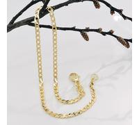 Armband 2mm Weitpanzer flach 14Kt GOLD 19cm