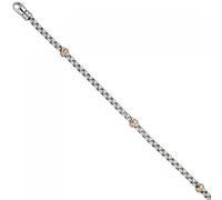 Armband 585 Gold Weißgold Rotgold bicolor 39 Diamanten Brillanten 19 cm