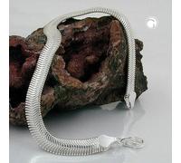 Armband 6mm flache Schlangenkette glänzend Silber 925 19cm