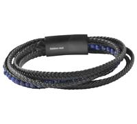 Armband ADELIA´S "Armband - Lederarmband aus Leder mit Lapis 21 cm", schwarz, Armbänder, Damen, 21cm, Leder, Armband, Ein stilvolles Geschenk für besondere Momente (89346360-0) schwarz