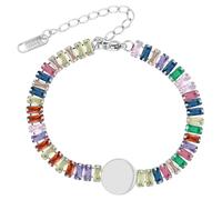 Armband ADELIA´S "Damen Armband aus Edelstahl mit Zirkonia 18 cm", silber, Armbänder, Damen, 18cm, Edelstahl, Armband, Ein Geschenk, das Freude macht (48593161-0) silber