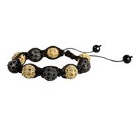 Armband ADELIA´S "Damen Armband aus Textil mit Zirkonia 19 cm", schwarz, Armbänder, Damen, 19cm, Armband, Ideal als Geschenk - dezent und elegant (95723564-0) schwarz