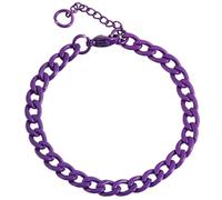 Armband ADELIA´S "Damen Armband - Panzerarmband aus Edelstahl 18 cm", lila, Armbänder, Damen, 18cm, Edelstahl, Armband, Ideal zum Verschenken - schlicht und stilvoll (50554504-0) lila